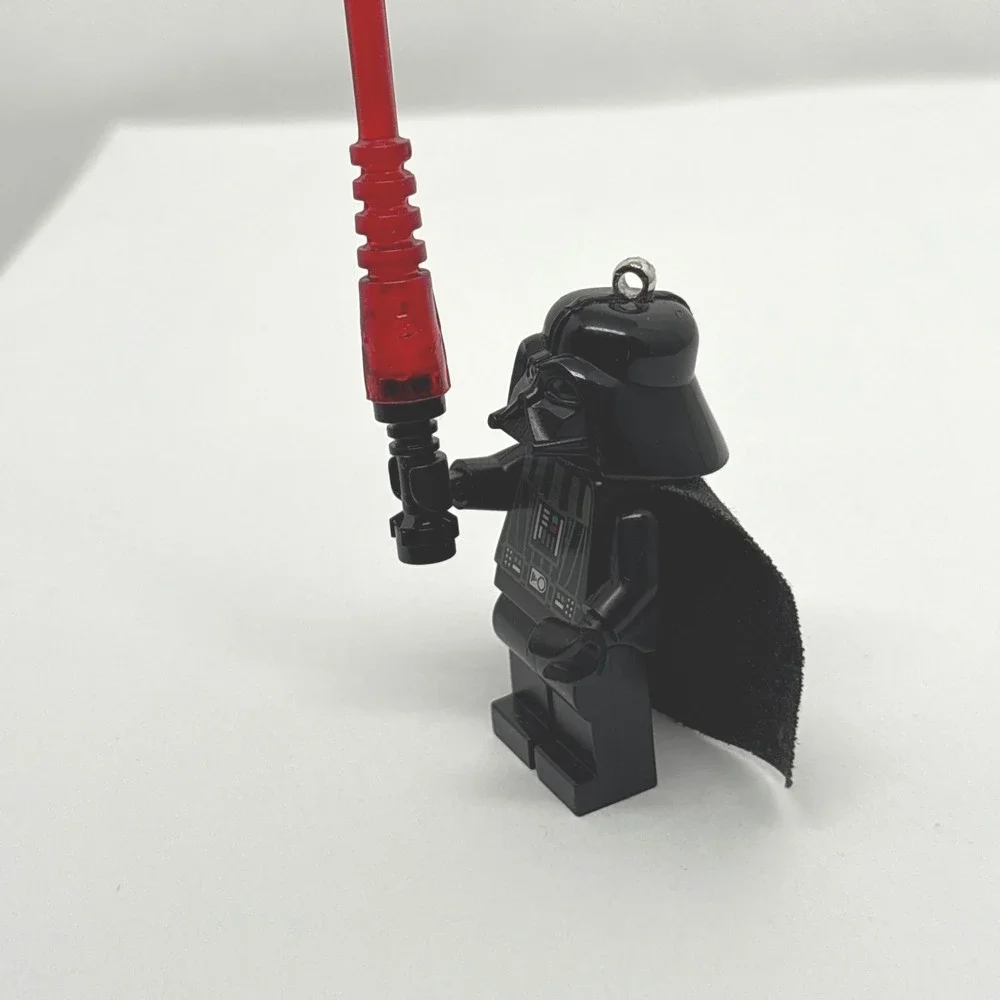 LEGO Star Wars Darth Vader Minifigure Ornament Lightsaber Black Cape Keychain